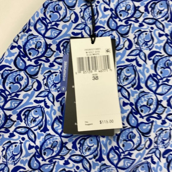 NEW RLX Ralph Lauren Golf Shorts Mens 38 Water Repellent Stretch Fish Print Blue - Picture 4 of 15